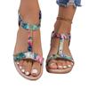 2024 High Quality Women's Shoes Plus Size Women's Sandals Fashion Printing Casual Sandals Women Summer Peep Toe Wedge Sandals