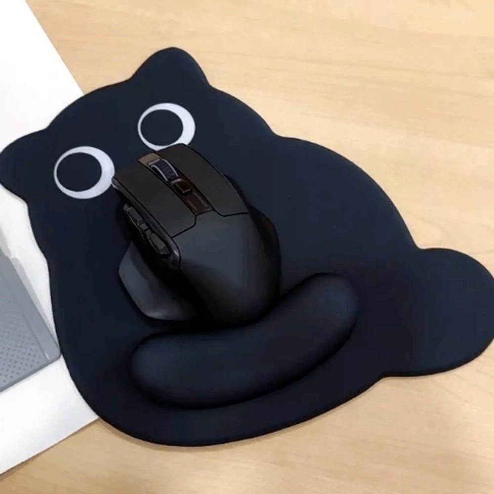 Cartoon Cat Large Mouse Mat Wrist Pad Kawaii Cat Mouse Pad Black Cat Mouse Pads  Office Desk
