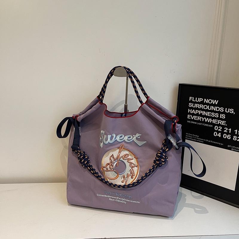 Stylish Dachshund Embroidered Nylon Crossbody Bag for Women - Autumn/Winter 2024 Collection