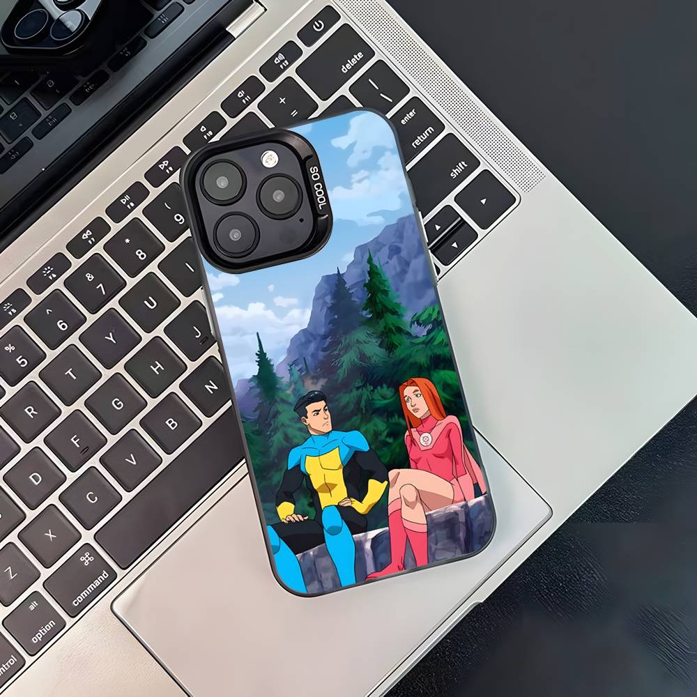 Непобедимый Марк Атом Ева Чехол для телефона Для iPhone 17,16,15,14,13,12,11,Pro,XS,Max,Plus,Mini,SE4,E Черный Матовый Ударопрочный Чехол