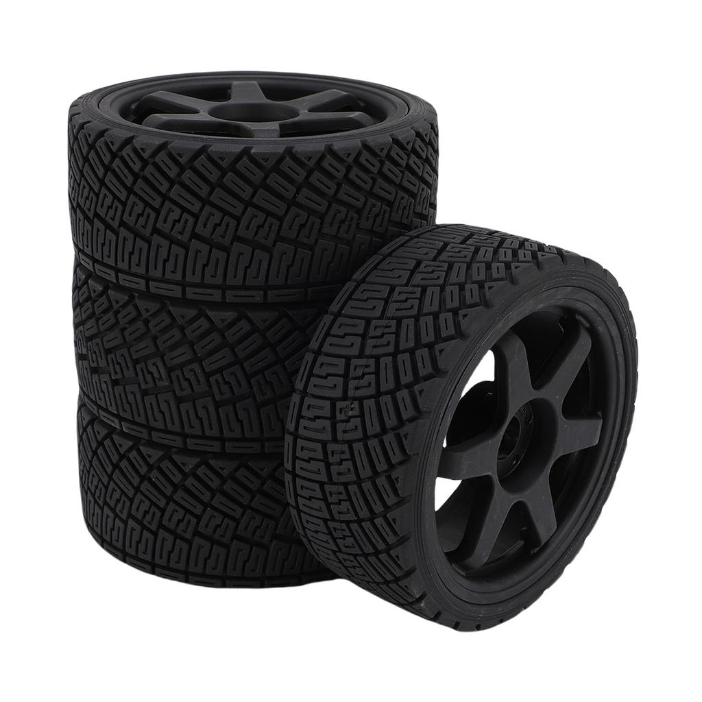 4pcs 1 7 1 8 RC Rally Car Tires Wheel Rims Sturdy Plastic Fashionable 17mm RC Rally Racing Tyres Replacement for ARRMA