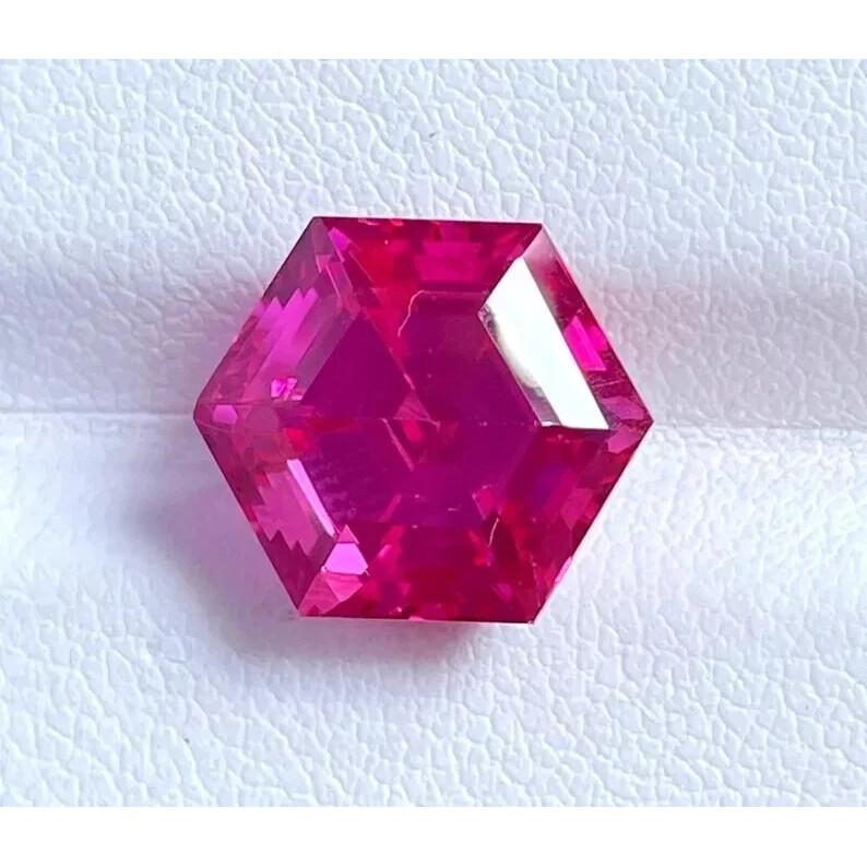Stunning Pink Spinel Natural Hexagon Cut 10+ Ct Certified Loose Gemstone