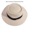 Flat Brim Straw Woven Hat Wide Brim Women's Sun Hat Fashion Sunscreen Bucket Hat  Ladies