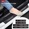 4pc Car Door Threshold Carbon Fiber Scuff Plate Sticker Car Accessories For Nissan Qashqai J10 J11 Trail Tiida Juke Teana Pulsar