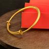 Ancient Method Inheritance Plain Ring Push-pull Bracelet for Women, Light Luxury and High-end Sense