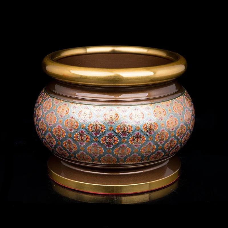 Алюминиевый сплав Чаша для воды Подношение Буддийские фонари Ваза Поднос для фруктов Подставка для свечи Церковная трубка Буддийские принадлежности Домашний декор