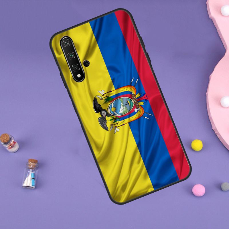 Ecuador Flag Case For Huawei P30 P20 P40 Lite Nova 5T 11i 8i 3i 9 10 SE 11 Pro Y90 Y70 Y61 Y60 Y91 Cover