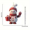 1/3/5PCS Christmas 2D Acrylic Cartoon Car Haning Pendants Xmas Santa Claus Snowman Ornaments Cute Christmas Tree Hangings Decor