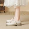 Women's One-pedal Women's Shoes Single Shoes Flat-soled Small Leather Shoes Mary Jane Women's Shoes