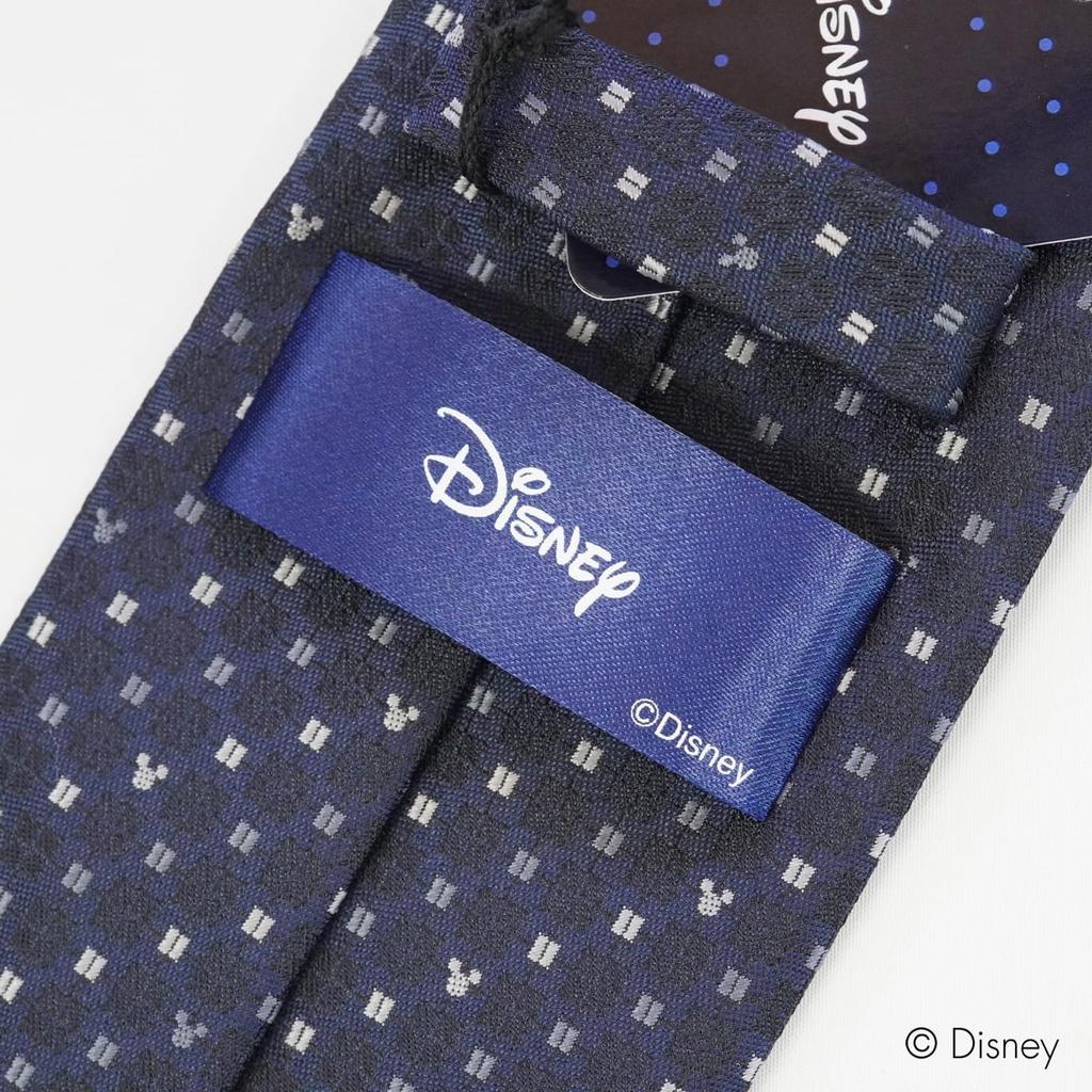 Disney Галстук Mitsumaru с микроузором «силуэт», темно-синий, большинство, D50034, идеально подходит для деловой или повседневной носки, один размер