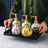 Американская расписная керамическая бутылка для лосьона с золотым прессом, дозатор для мыла, бытовая бутылка для шампуня и воды, аксессуары для ванной комнаты