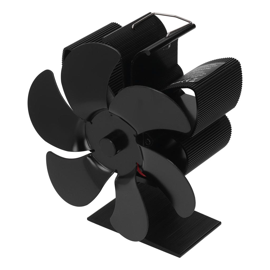 6 Blade Stove Fan Self Starting High Temperature Resistance and Energy Efficiency Heat Powered Fan
