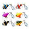 Sinking Rotate Spoon Metal Sequin Treble Hook Wobblers Crankbaits VIB Lure Metal Fishing Bait