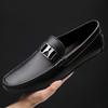 Fashion 2024 Genuine Leather Men Shoes Luxury Brand Formal Casual Mens Loafers Moccasins Soft Breathable Slip On Boat Shoes High Quality