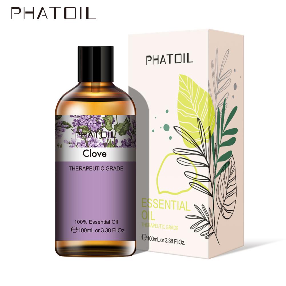 PHATOIL 5ml/10ml/15ml/30ml/100ml Clove Pure Fragrance Oil Antibacterial Essential Oil Deworming Air Freshener Aromatherapy Spa Body Care