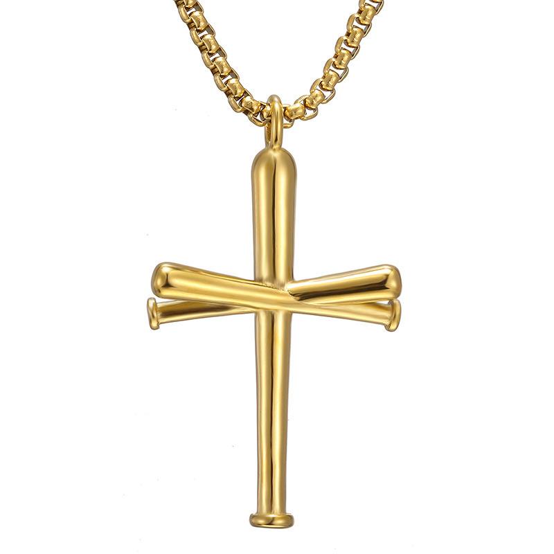 Персонализированное ожерелье-крестик для мужчин и женщин, популярная парная подвеска из стального гвоздя в стиле хип-хоп, панк