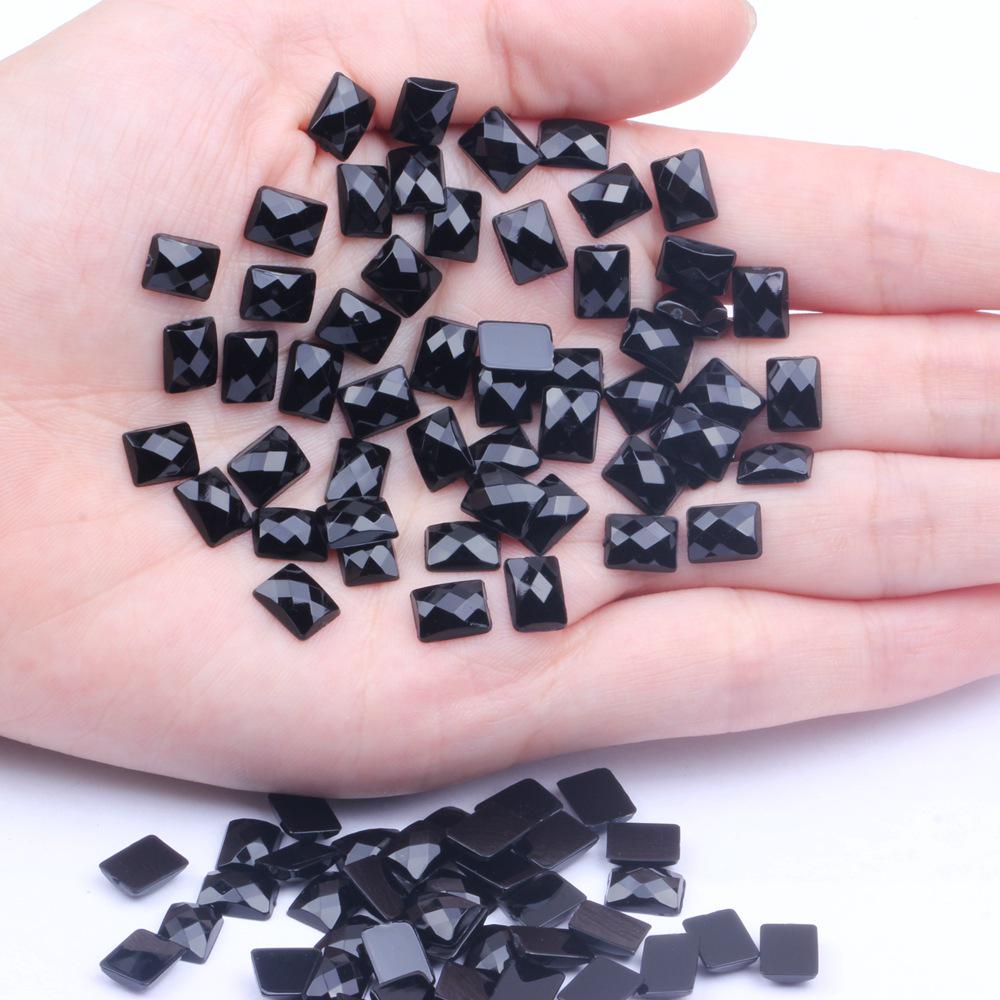 6x8mm Multicolor Flat Globe Rectangular Accessories for DIY Phone Beautification