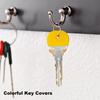 24/32/40 шт. цветных колпачков для ключей, гибкие круглые резиновые чехлы для ключей, полукруглые бирки для ключей, идентификаторы для ключей от дома, ключи нестандартной формы