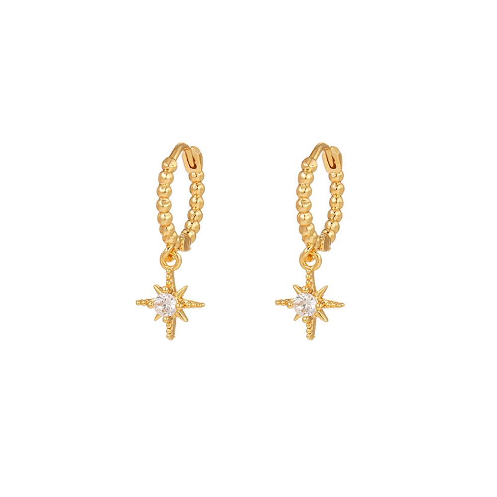 Trend Cubic Zirconia Long Tassel Drop Earrings For Women Star Moon Chain Pendant Piercing Earring Korean Trendy Jewelry