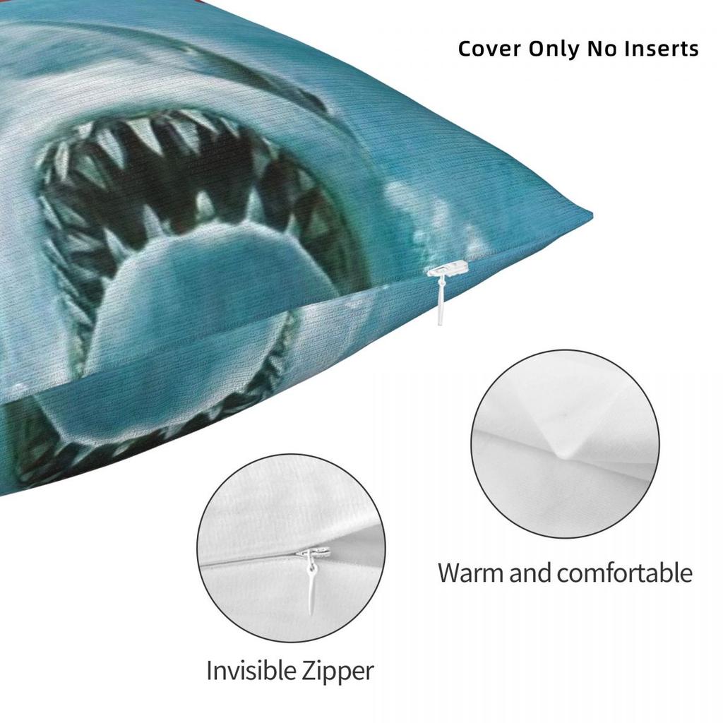 Jaws Th Anniversary Pillowcase Merchandise Printing Cushion Cover Pillow Covers Seat Decor Square Multi Size