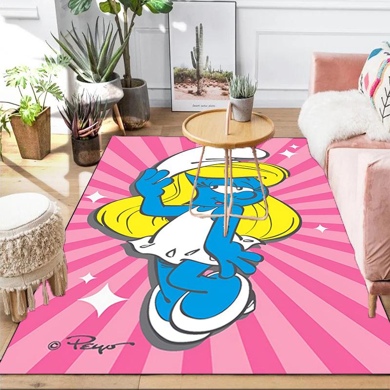 Smurfette's Adventure Area Rug Suitable for Indoor And Outdoor,Carpets for Kitchens, Homes, Offices, Living Rooms,Home Decor,Christmas Gift