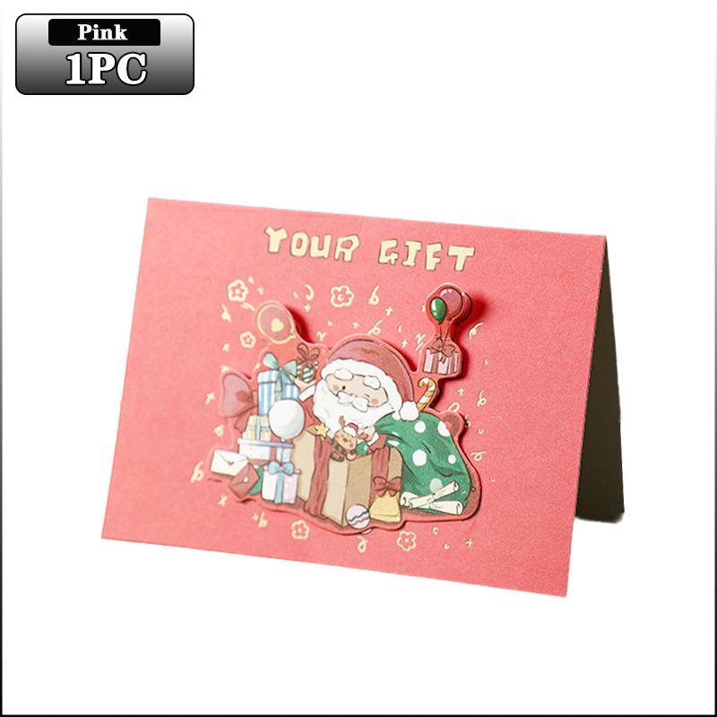 3D Christmas Greeting Cards Creative Mini Message Cards Holiday Gift Tags for Florist Bakery Classroom Exchange Party Supplies