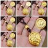Brass Chinese Style Lucky Pendant Copper Car Key Ring Auspicious Zodiac Cornucopia Key Chain  Men