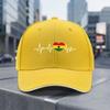 Adjustable Ghana Flag Baseball Cap with Ghanaian Heartbeat  I Love Ghana  Lightweight Breathable AllSeason Hat