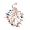 Women Peacock Shape Brooch Pin Breastpin Collar Hat Jewelry