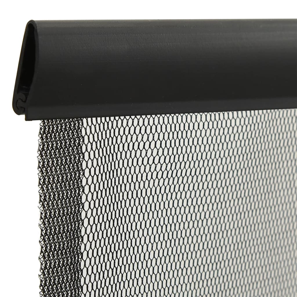 Insect Protection Door Curtain 5 Piece Black Mesh Curtain 120 x 240 cm