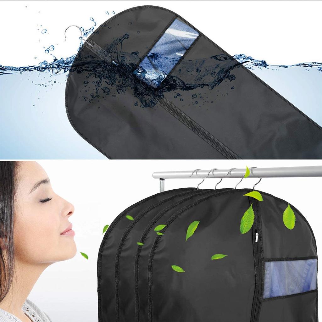 Dustproof Clothing Covers Coat Suit Dress Protector Hanging Garment Bags Closet Organizer Waterproof Clothes Dust Cover