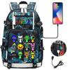 Rhythm Box Printed USB Backpack Teenagers Students Casual Large Capacity Travel Daypack
