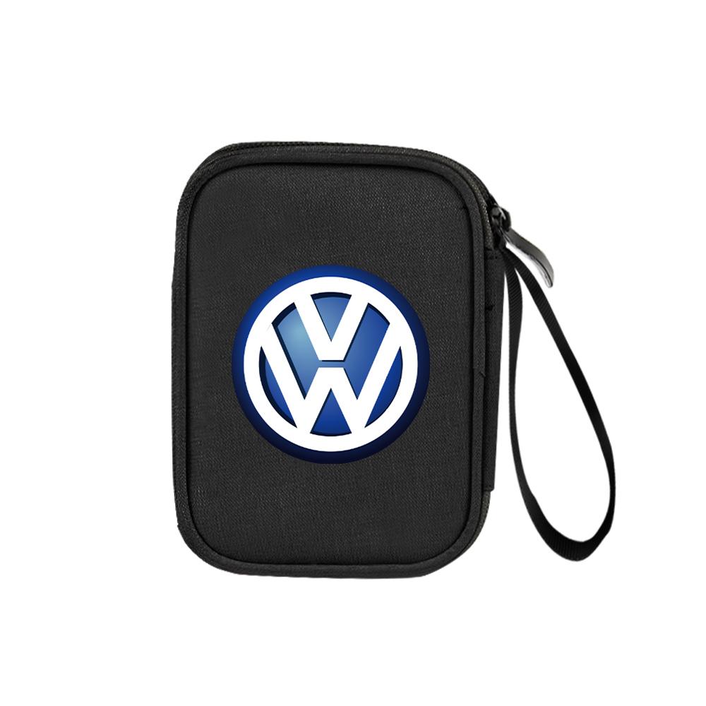 Hub Caps Car Key Pack Auto Driver's License Phone Storage Bag For Volkswagen VW R Polo Passat Rline Golf 4 5 6 Tiguan Jetta GTI