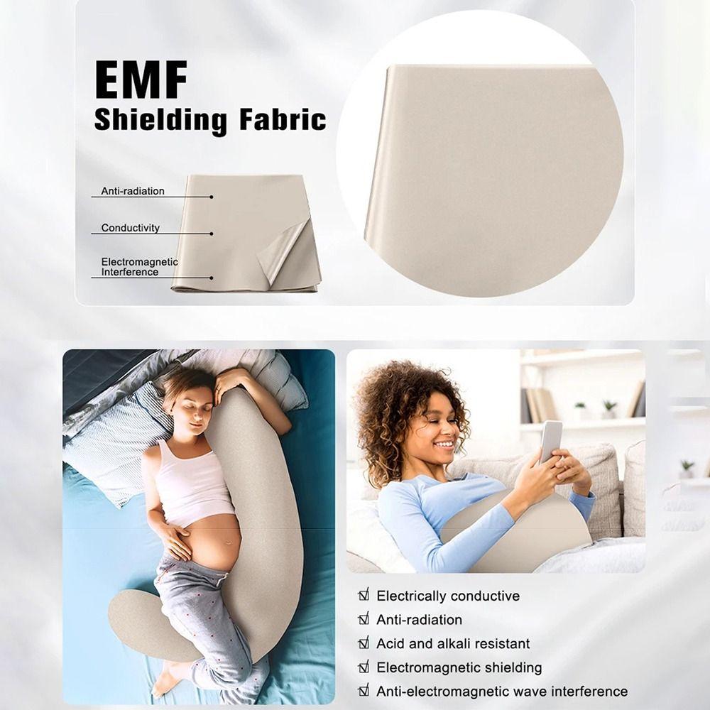 Conductive Nickel Copper Faraday Fabric Polyester Material Silver RFID Shielding Block Anti Signal Interfer Cloth