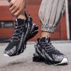 Модные мужские кроссовки на шнуровке, трендовые кроссовки-лезвия, эластичная спортивная обувь для улицы, подростковые кроссовки для бега и упражнений