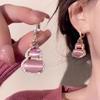Серьги-горлянки из розового опала женские легкая роскошь сверкающий цирконий серьги-гвоздики новый китайский ретро взрывные серьги