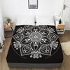 Bohemian Pattern Fitted Sheet 3D Printed Mattress Cover Elastic Band Bed Sheet Bedding Single Piece