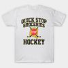Мужская черная футболка с принтом Quick Stop Hockey (Вариант) Футболка из хлопка с принтом на бумаге без резки