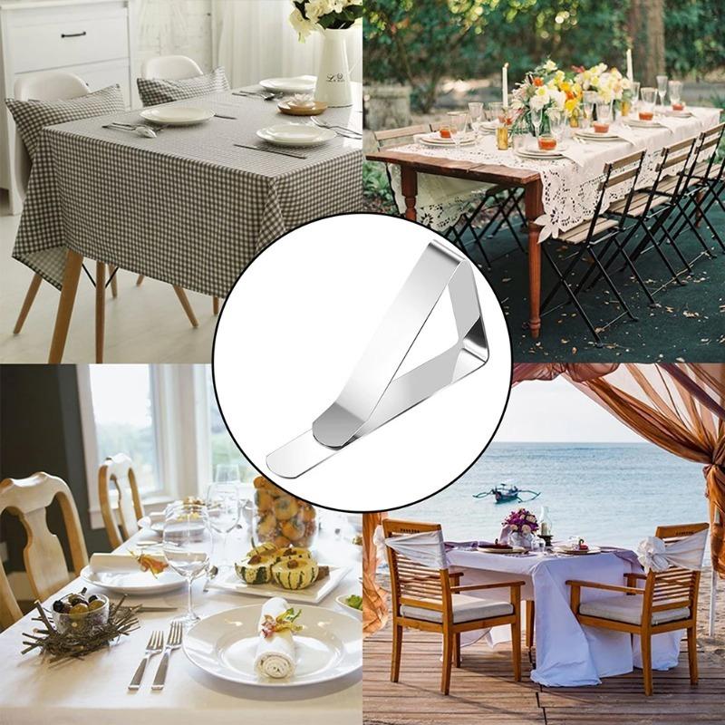 20 шт. зажим для крышки стола из нержавеющей стали зажимы для скатерти нескользящие подходит для толстых столов для пикника на открытом воздухе ресторан