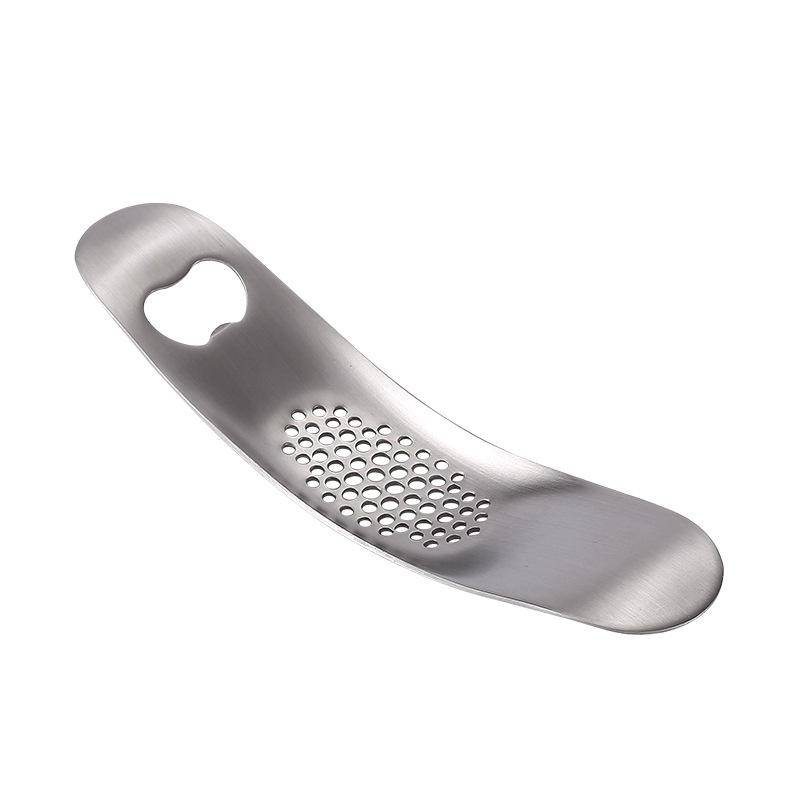 Stainless Steel Curved Garlic Press Mincer Manual Ginger Crusher Masher Multifunction Shredder Kitchen Fruit Vegetable Gadgets