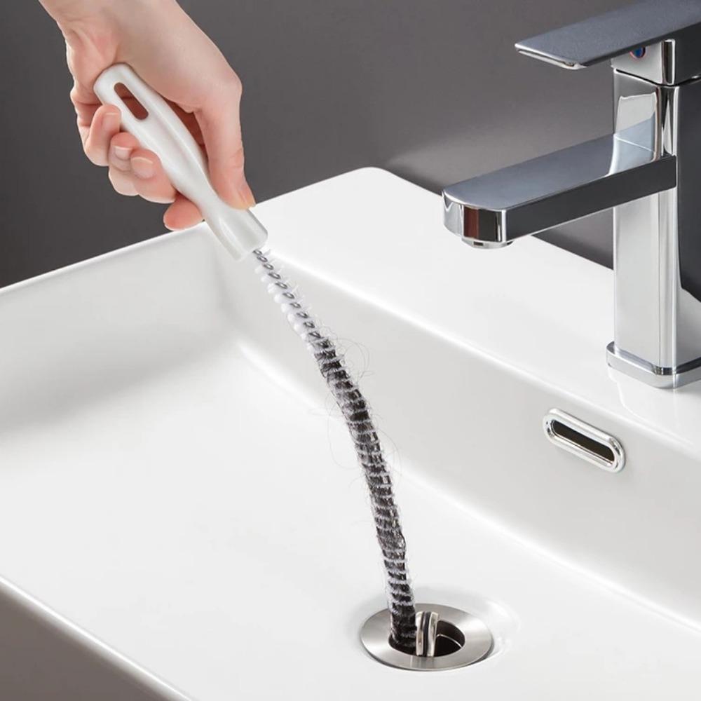 Портативная полоска для выемки труб, 45 см, щетка для волос, складная палочка для чистки раковины, средство для удаления засоров, кухонный инструмент для чистки