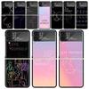 Люби Себя Цветочное Сердце Линия Kpop Чехлы Для Samsung Galaxy Z Flip 4 5 6 7 3 Z Flip7 Flip6 Flip4 Flip5 Flip3 5G Жесткий Противоударный