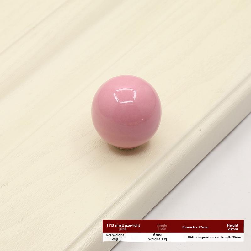 Круглая цветная керамическая дверная ручка для шкафов, гардеробов и ящиков