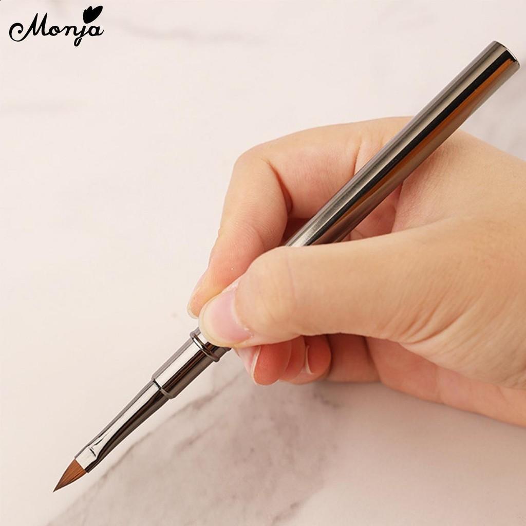 monja Кисть для дизайна ногтей, французский лайнер, акриловый УФ-гель, наращивание, 8 стилей, головка кисти, градиентная цветущая ручка для рисования цветов, инструменты для маникюра своими руками