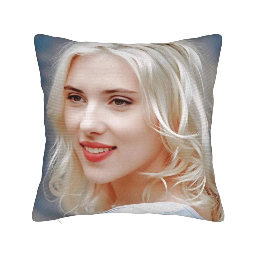 Scarletts Johanssons Pillow Case American Actor Comfy Pillow Cover For Living Room Chair Vintage Pillowcases
