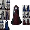 Очаровательное винтажное готическое женское платье макси, идеально подходящее для Хэллоуина и косплей-мероприятий