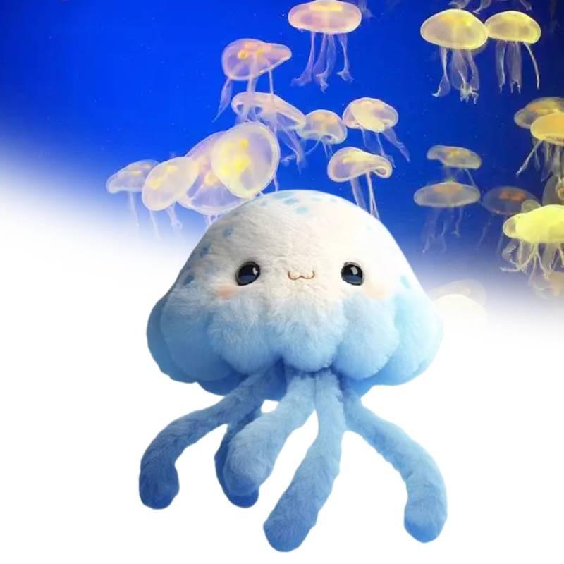 Delightful Plush Jellyfish Keychain Accessory For Childrens Backpacks With Short Plush Design