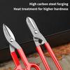 Professional Stainless Steel Scissors & Tin Snips For Metal, Leather & Copper Cutting - Multi-Directional Industrial Tool