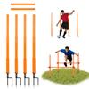 Hikeen Telescopic Soccer Training Agility Youth Obstacle Training Soccer Training Practice Equipment for Kids and Adults of Pole, Fixed/Foldable,