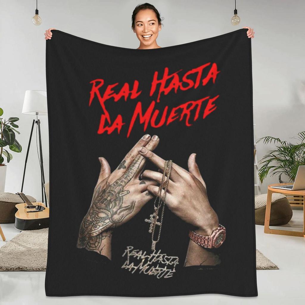 Теплое Мягкое Одеяло Плед для Пикника Anuel AA Плед Real Hasta La Muerte Фланелевая Постельная Простыня Спальня Цветная Покрывало для Дивана-Кровати